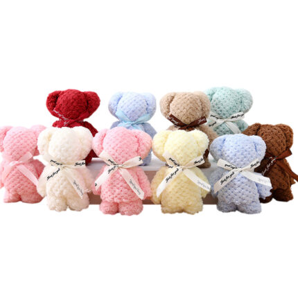 Coral Fleece Bear Face Towel - lifestyle corporate gifts for corporate gifting in Singapore with custom logo branding.