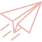 paper plane icon in pink