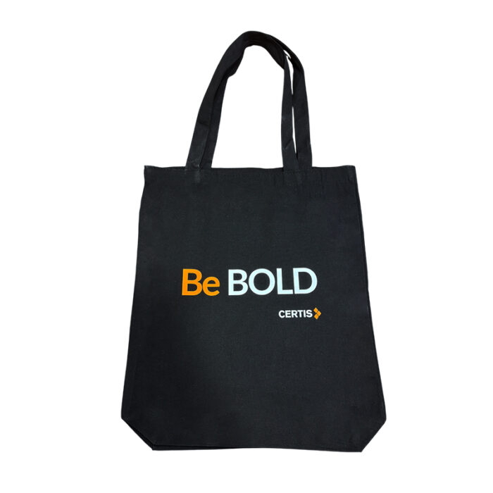 Canvas Tote Bag - branded bags and pouches for corporate gifting in Singapore with custom logo branding. A canvas tote bag is a sturdy, reusable bag made from durable cotton canvas.