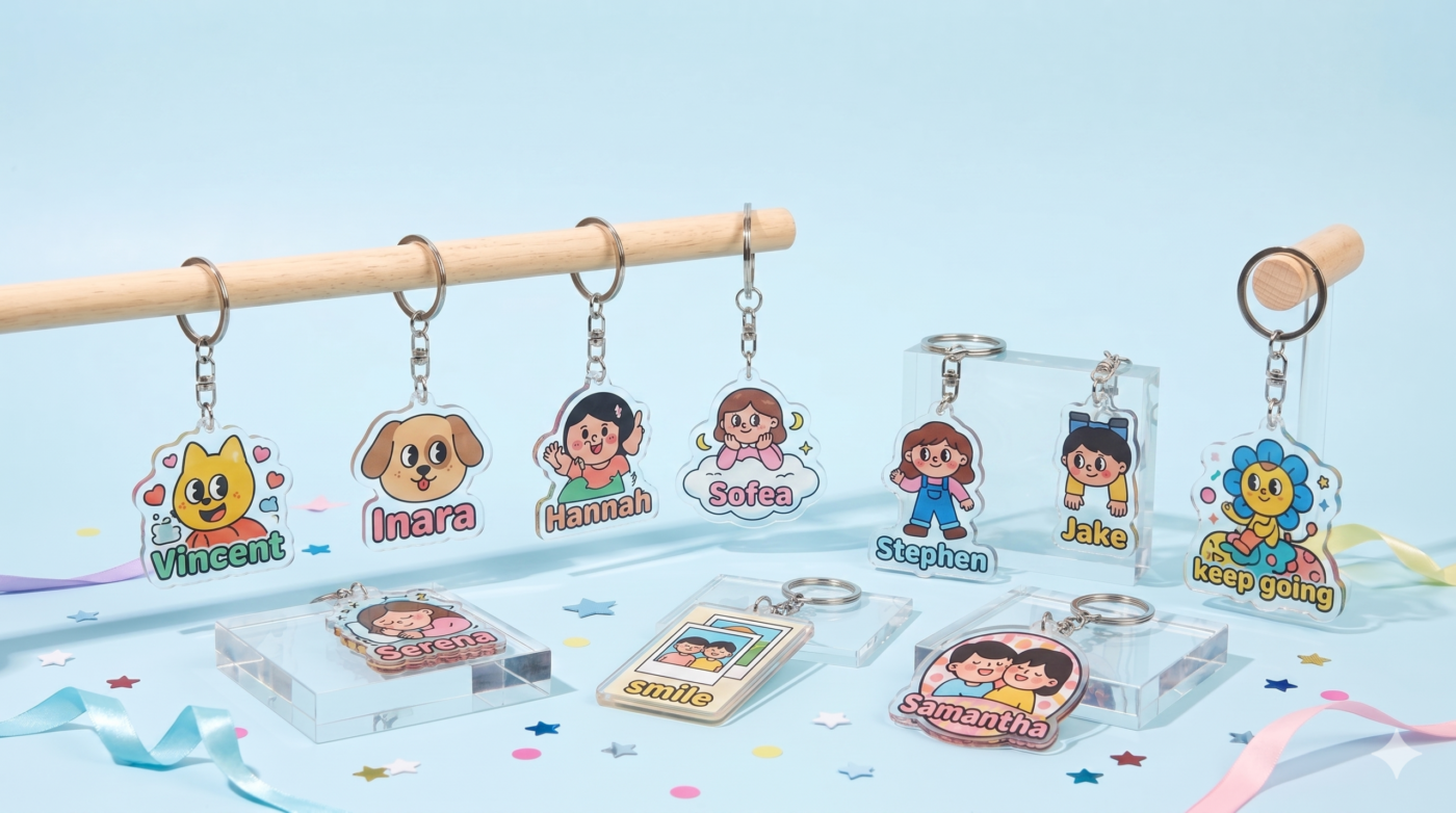 The Gift Empire customised acrylic keychains