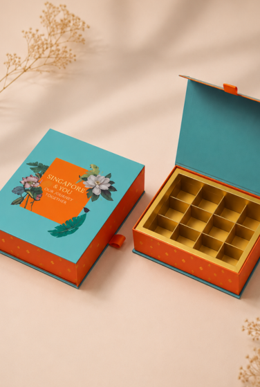 orange and blue magnetic box