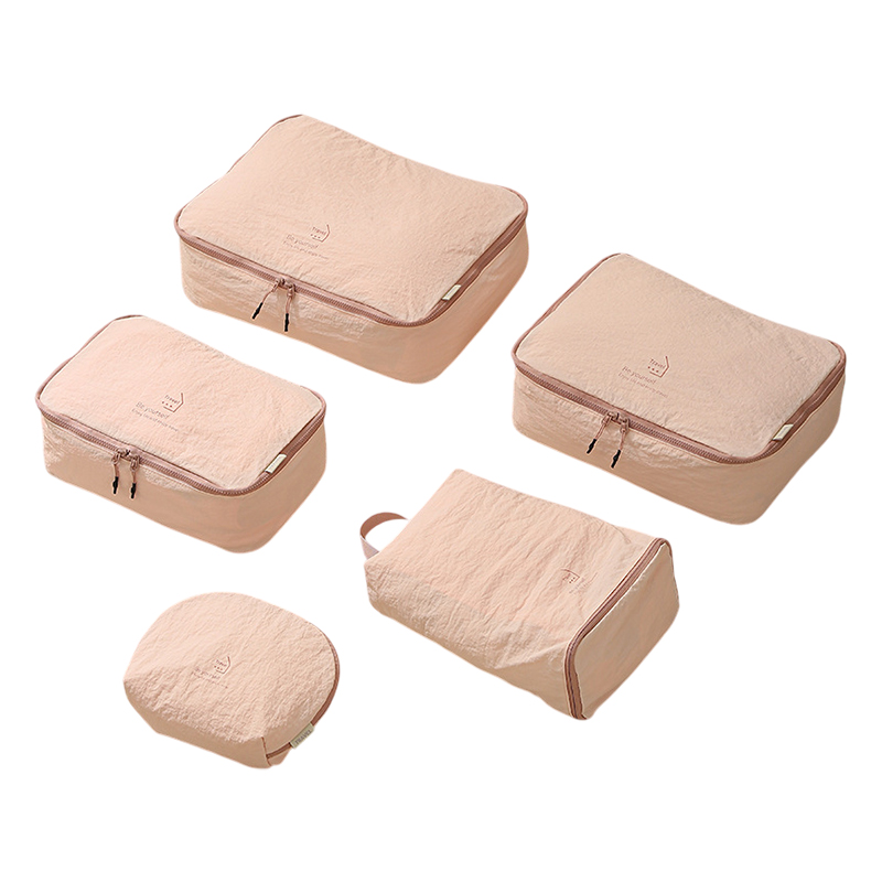 5 in 1 Nylon Travel Organizer - Travel corporate gifts for corporate gifting in Singapore with custom logo branding. 5 in 1 nylon travel organizers are lightweight, durable, and perfect for neat and easy travel packing.