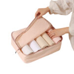 5 in 1 Nylon Travel Organizer - Travel corporate gifts for corporate gifting in Singapore with custom logo branding. 5 in 1 nylon travel organizers are lightweight, durable, and perfect for neat and easy travel packing.