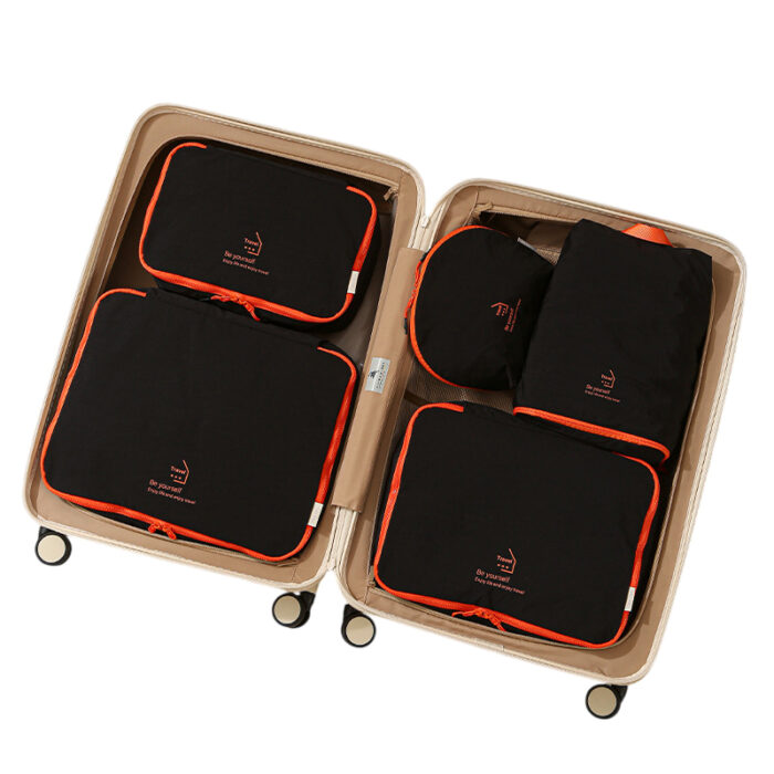 5 in 1 Nylon Travel Organizer - Travel corporate gifts for corporate gifting in Singapore with custom logo branding. 5 in 1 nylon travel organizers are lightweight, durable, and perfect for neat and easy travel packing.
