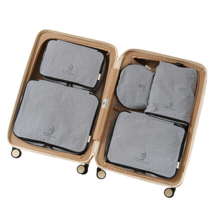 5 in 1 Nylon Travel Organizer - Travel corporate gifts for corporate gifting in Singapore with custom logo branding. 5 in 1 nylon travel organizers are lightweight, durable, and perfect for neat and easy travel packing.