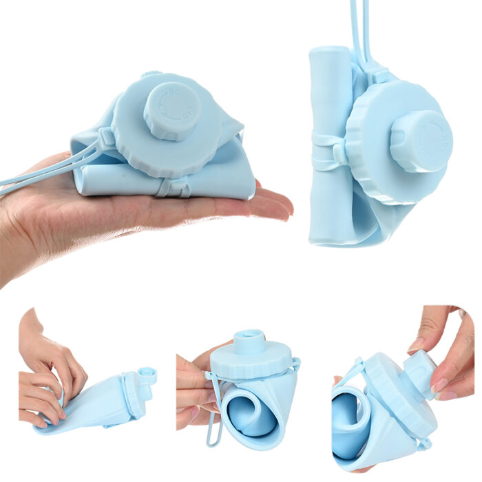 600ml collapsible water bottle - Drinkware corporate gifts for corporate gifting in Singapore with custom logo branding. This 600ml collapsible water bottle rolls up small to save precious space in your daily travel bag.