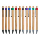 Bamboo Click Pen - Stationery corporate gifts for corporate gifting in Singapore with custom logo branding. Bamboo Click Pen is an eco-friendly writing essential crafted from sustainably sourced bamboo, blending modern functionality with natural elegance.