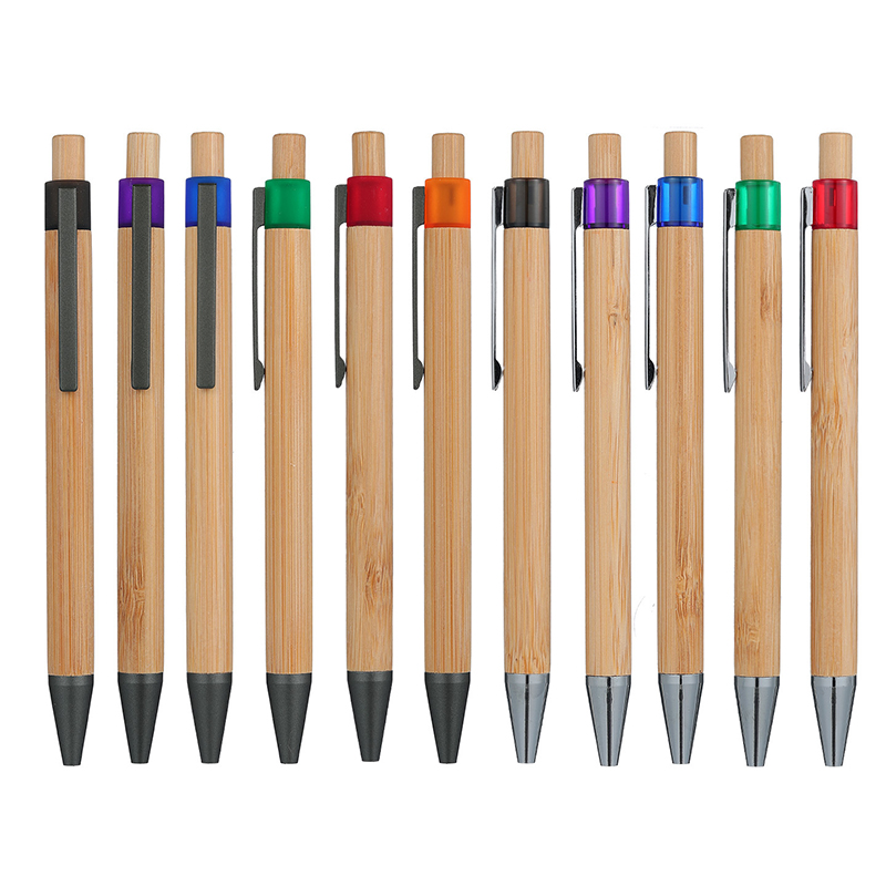 Bamboo Click Pen - Stationery corporate gifts for corporate gifting in Singapore with custom logo branding. Bamboo Click Pen is an eco-friendly writing essential crafted from sustainably sourced bamboo, blending modern functionality with natural elegance.