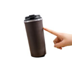 Coffee Ground Suction Mug - branded drinkware for corporate gifting in Singapore with custom logo branding. Coffee Ground Suction Mug features a smart, spill-free design that grips tightly to surfaces when knocked.