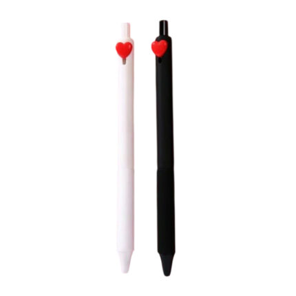 Heart Shape Gel Pen - branded stationery for corporate gifting in Singapore with custom logo branding.