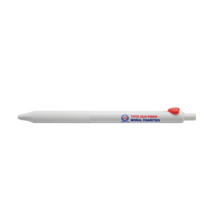 Heart Shape Gel Pen - branded stationery for corporate gifting in Singapore with custom logo branding.