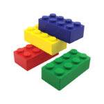 Lego Shaped Stress Ball - event giveaways and promotional items for corporate gifting in Singapore with custom logo branding. Round stress ball is a soft and soothing way to ease tension throughout the day.