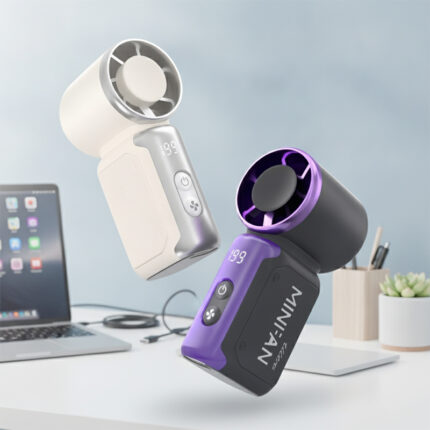 Mini High Speed Turbo Fan - event giveaways and promotional items for corporate gifting in Singapore with custom logo branding. Mini High-Speed Turbo Fan features 199 adjustable speed levels, delivering strong airflow for fast cooling at home or outdoors.