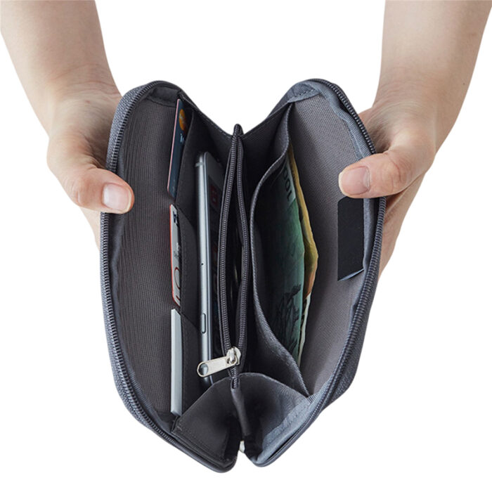 Multi-Compartment Travel Wallet - Travel corporate gifts for corporate gifting in Singapore with custom logo branding. Multi-Compartment Travel Wallet features a smart, layered layout that keeps your passport, cash, and tickets perfectly organized.