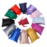 Satin Drawstring Pouch - branded bags and pouches for corporate gifting in Singapore with custom logo branding. This shiny satin drawstring pouch offers a smooth, soft touch that safely protects your beautiful jewelry and gifts.