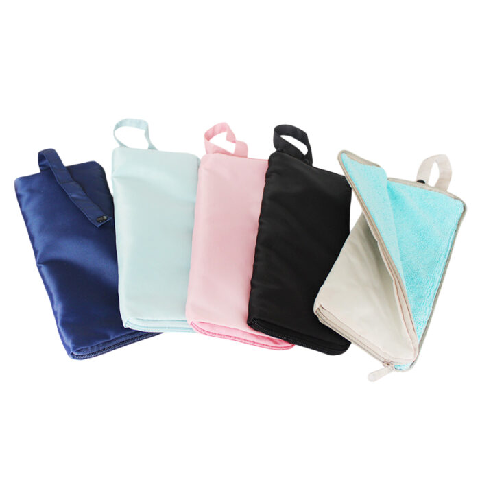 Umbrella Storage Pouch - branded bags and pouches for corporate gifting in Singapore with custom logo branding. This smart umbrella storage pouch features a waterproof lining that quickly traps wet drips after a heavy rain.