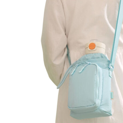 Waterbottle Crossbody Bag - branded bags and pouches for corporate gifting in Singapore with custom logo branding. Waterbottle crossbody bags are light, stylish, and great for travel, sports, outdoor trips, and daily use.