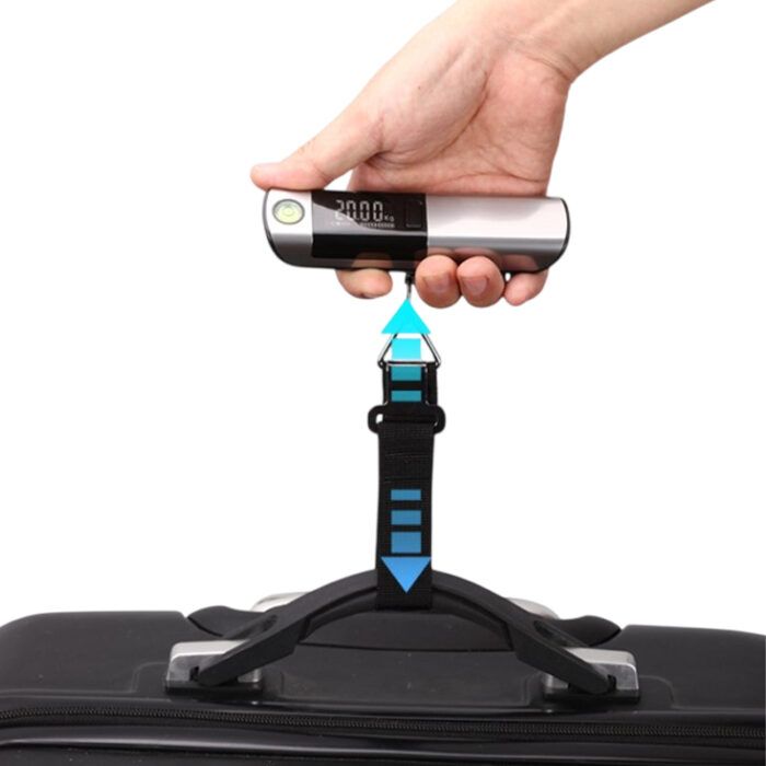 Digital Luggage Scale with Tape - Travel corporate gifts for corporate gifting in Singapore with custom logo branding.This digital luggage scale with tape is a handy, portable tool to check your bag's weight before a trip. Perfect for event gift and travel.