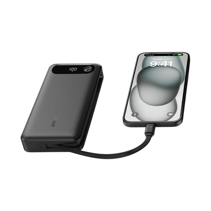 ANKER Power Bank 20,000mAh - branded tech gifts for corporate gifting in Singapore with custom logo branding. Mini powerbank comes with four built-in cables, making it a convenient all-in-one charging solution.