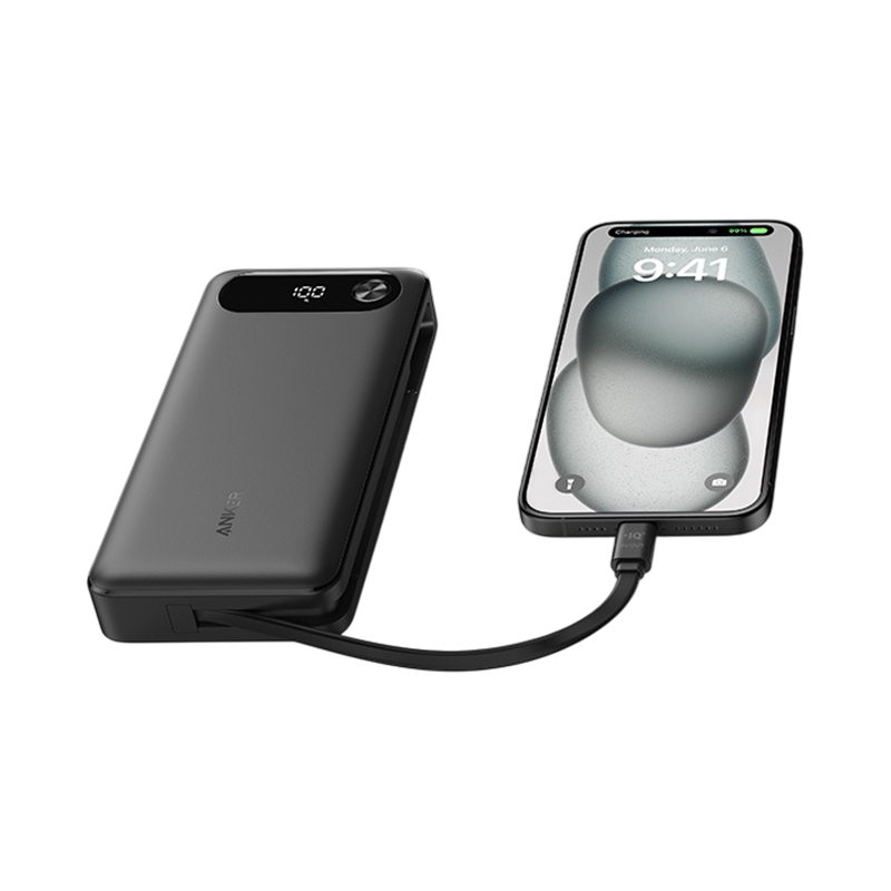 ANKER Power Bank 20,000mAh - branded tech gifts for corporate gifting in Singapore with custom logo branding. Mini powerbank comes with four built-in cables, making it a convenient all-in-one charging solution.