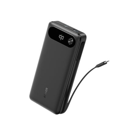 ANKER Power Bank 20,000mAh - branded tech gifts for corporate gifting in Singapore with custom logo branding. Mini powerbank comes with four built-in cables, making it a convenient all-in-one charging solution.
