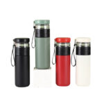 Insulated Tea Bottle- branded drinkware for corporate gifting in Singapore with custom logo branding. Thermos Flask maintains your beverage’s temperature for hours with its advanced insulation.