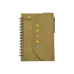 Spiral Notebook with Pen and Sticky Notes