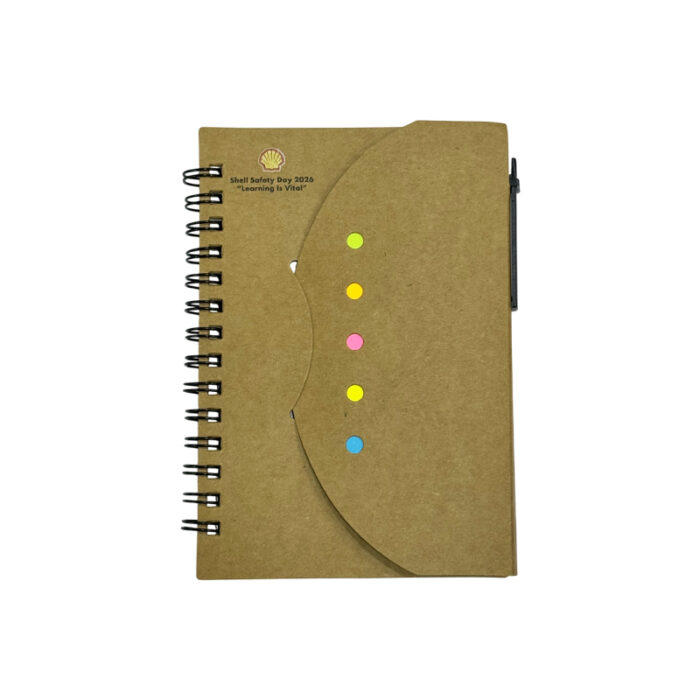 Spiral Notebook with Pen & Sticky Notes - Image 2