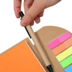 Spiral Notebook with Pen & Sticky Notes - Stationery corporate gifts for corporate gifting in Singapore with custom logo branding.A5 PU notebook with a sleek, professional design, perfect for jotting down notes or ideas. Its durable cover and compact size make it an ideal choice for on-the-go use.
