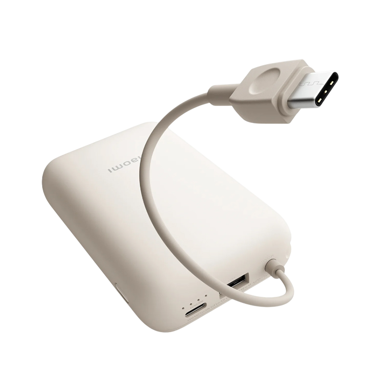 Xiaomi Power Bank 10000mAh- branded tech gifts for corporate gifting in Singapore with custom logo branding. Mini powerbank comes with four built-in cables, making it a convenient all-in-one charging solution.